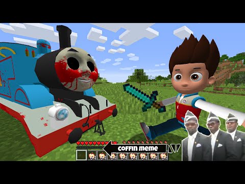 Thomas.EXE VS Paw Patrol Ryder in Minecraft - Coffin Meme