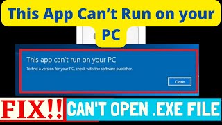 Can’t Open Exe Files in Windows 10/8.1/7 & Windows 11 | Cant open exe file [Now Fixed 100%]