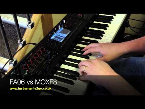 Roland FA08 vs Yamaha MOXF8 Comparison Video No Talking Just Playing