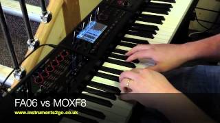 Video thumbnail for Roland FA08 vs Yamaha MOXF8 Comparison Video No Talking Just Playing by A&C Hamilton Musical Instruments