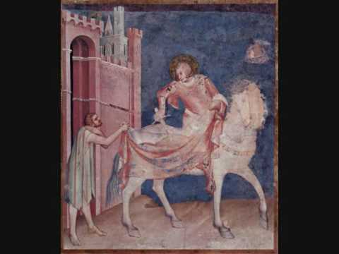 Simone Martini - Der heilige Martin und die Teilung des Mantels,1322-26