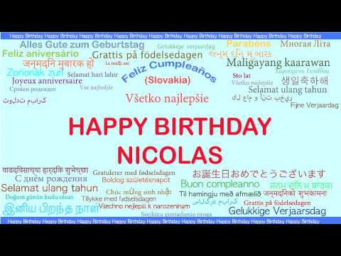 Nicolas   Languages Idiomas - Happy Birthday