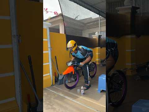 Kepam sangat helmetnya 🥹 #mantapwoiii #munami #tio #jetron #lajak125munami