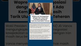 Wapres AS soal Negosiasi dengan Iran, Sebut Ada Kemajuan tapi Masih Tarik Ulur soal Nuklir Teheran