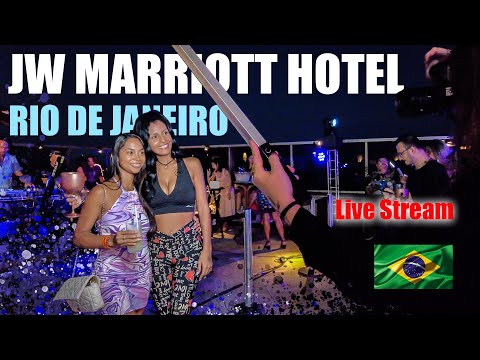 JW Marriott Hotel Rooftop Party in Rio De Janeiro ♥️🇧🇷🥳