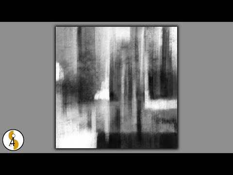 How To Paint Simple Black And White Abstract Art / Digital Art/ Procreate Art / iPad Art / Demo #391