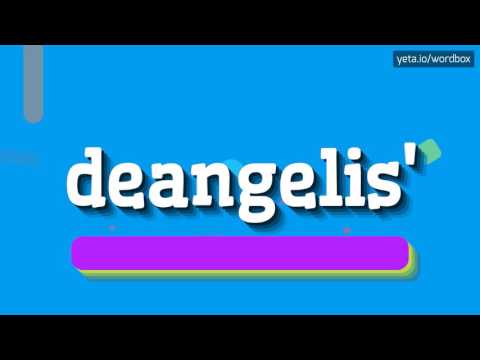 HOW TO PRONOUNCE DEANGELI? #deangeli