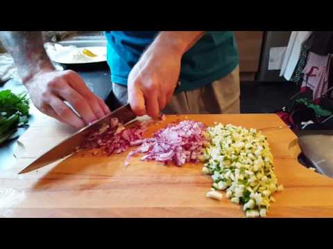 Crazy knife skills of the Vegan Virgin.