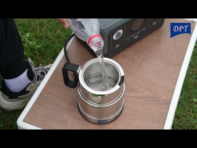 غلاية كهربائية قابلة للطي 550 مل - قابلة للطي لتوفير المساحة، سهلة الحمل والتنظيف، آمنة مع حماية من الغليان الجاف والماس الكهربائي،ضمان سنتان