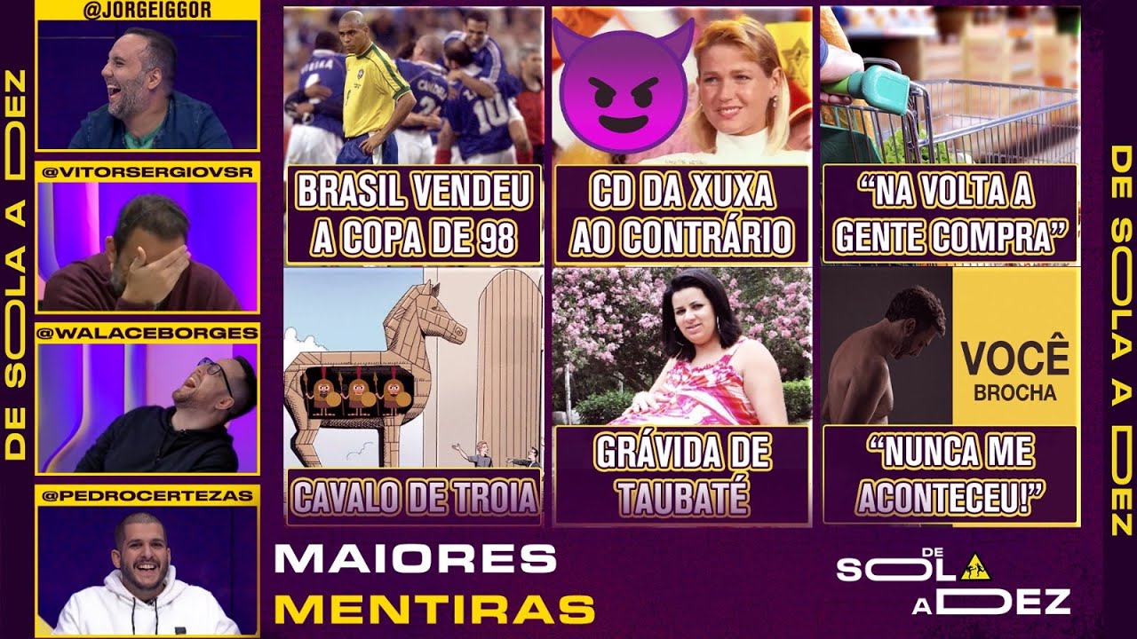 QUAL É A MAIOR MENTIRA DA HUMANIDADE? CRAVAMOS! | DE SOLA A DEZ