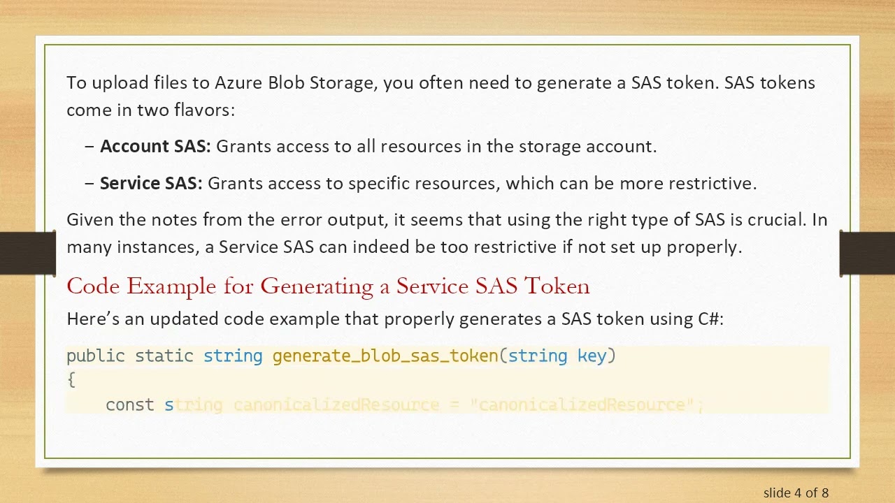 Solving the Azure Blob Storage Authorization Error