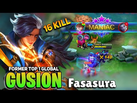 MANIAC! 16 KILL, Gusion Combo  With Johnson [ Former Top 1 Global Gusion ] By Fasasura - MLBB
