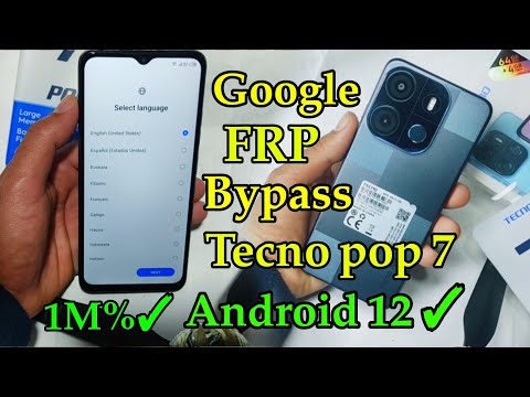 Tecno pop 7 Google FRP Bypass BF6 Android 12 Google Account   ✓