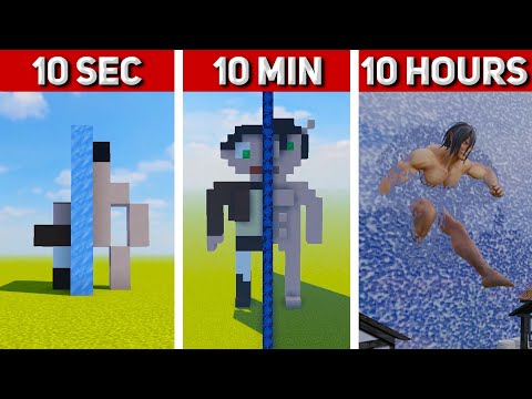 Chibi Titan Transformation in MINECRAFT: 10 Hours, 10 Minutes, 10 SECONDS!