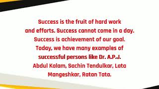 Speech On How To Achieve Success In Life