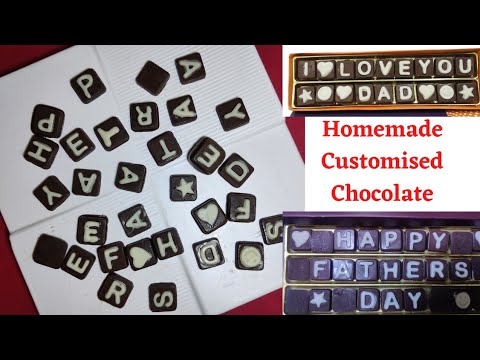 Homemade Chocolate/Fathers's Day Special Customised Chocolate/Alphabet Chocolate/Happy Father's Day/