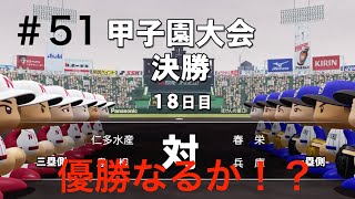 【パワプロ2019】夏の甲子園決勝！！優勝なるか！？【栄冠ナイン実況　春栄高校編＃51】