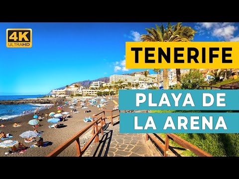 TENERIFE: Playa de la Arena - Walking Tour (4K Ultra HD 60fps)