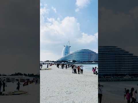 "🌊 Breathtaking Beach Views of Burj Al Arab 🇦🇪 - A Dubai Gem You Must See!" #shortsvideo #shorts