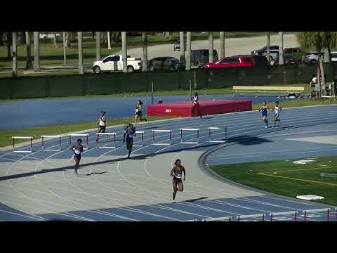 Girls 300 Meter Hurdles Heat 8 Prelim Sam Burley Hall of Fame - 3/2/2019