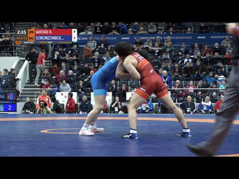 1/4 WW - 68 kg: R. WATARI (JPN) v. B. SORONZONBOLD (MGL)