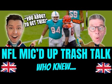 BRITS REACT to The BEST Trash Talking Moments Mic'd Up in NFL History