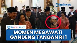 Adab Prabowo saat Minta Megawati Jalan di Depan, Ini Reaksi RI 1 saat Ketum PDIP Gandeng Tangannya