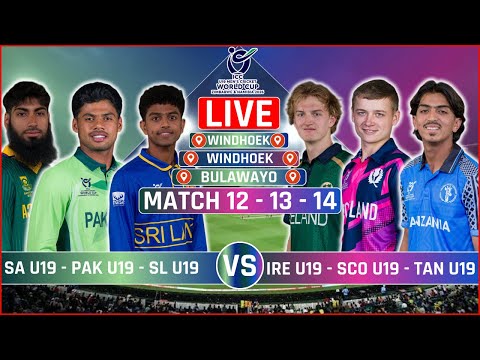 ICC U19 World Cup Live: PAK U19 vs SCO U19 LIVE | SL U19 vs IRE U19 Live | SA vs TAN U19 Live Score