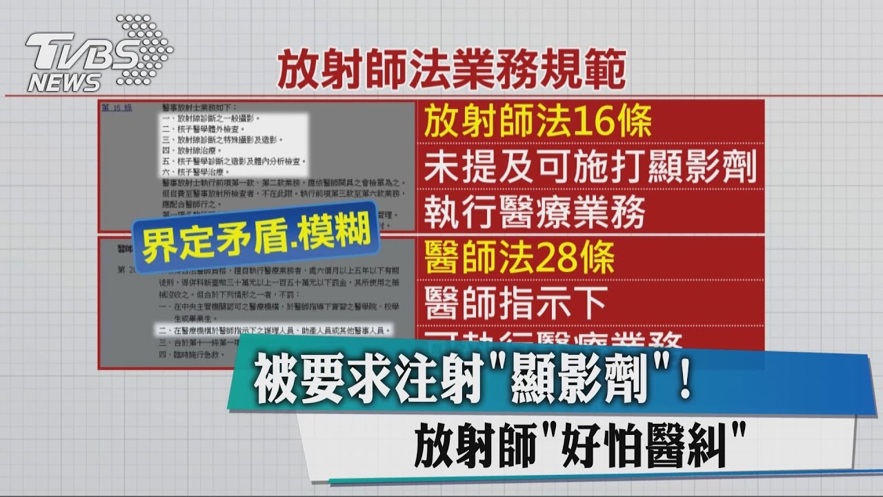 被要求注射「顯影劑」! 放射師「好怕醫糾」