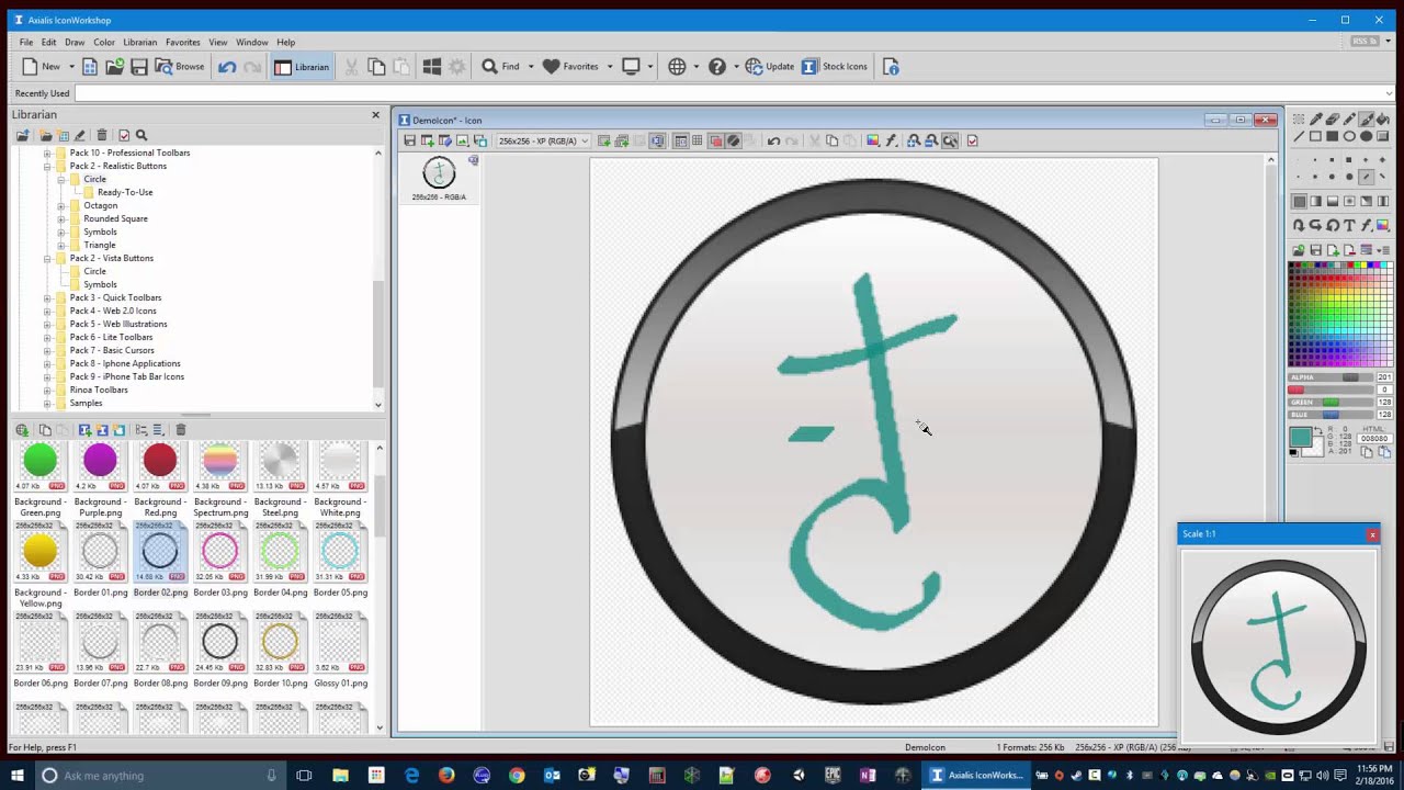 Axialias Icon Workshop Quick Overview of a simple icon.
