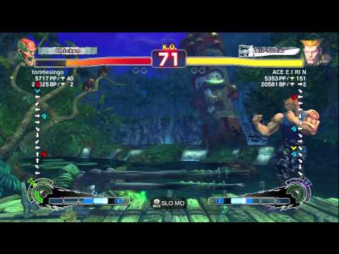 torimesingo [Dhalsim] Vs ACE E I RI N [Guile] SSF4 Arcade Edition 2012 720 HD