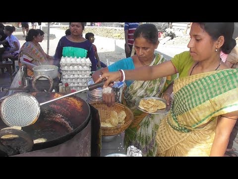 Active Couple Selling Kachori (5 Piece with Veg Curry & Chutney @ 20 rs ) | Street Food Digha