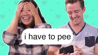 Couples Who Met Online Revisit Their First Conversations