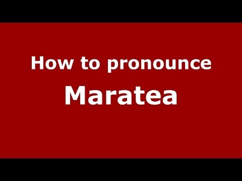 How to pronounce Maratea (Italian/Italy) - PronounceNames.com