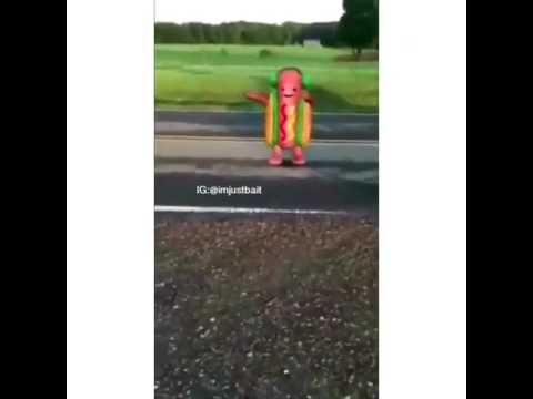 Snapchat sausage filter gets run over