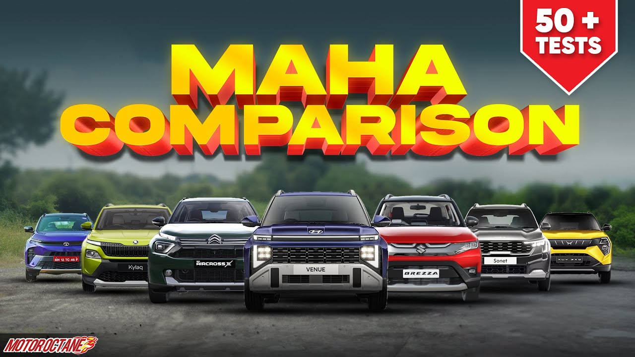 Hyundai Venue vs Citroen Aircross X vs Mahindra 3XO vs Tata Nexon vs Sonet vs Brezza vs Kylaq