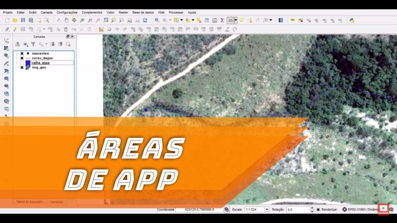 Mapa de Áreas de APP no QGIS