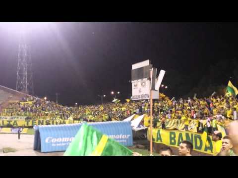 "Ya vas a ver una banda. ALTA TENSION SUR." Barra: Alta Tensión Sur &bull; Club: Atlético Huila