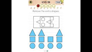 Brain Test 5 Level 128: Remove the extra shapes Walkthrough