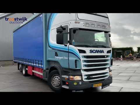 Truck and car trailer - Scania R 480 B 6x2 - Groenewegen DRE-10-10 - Auction 43258 - lot 1-2