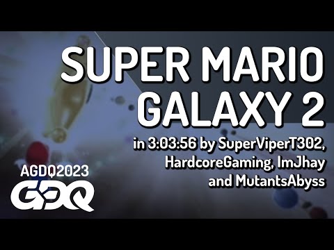 Super Mario Galaxy 2 by SuperViperT302, HardcoreGaming, ImJhay, MutantsAbyss in 3:03:56 - AGDQ 2023
