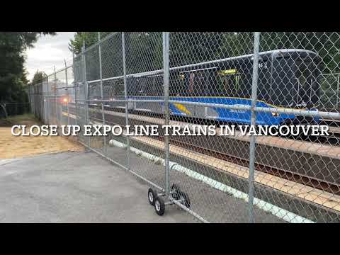 Getting right next to Expo Line Trains - Vancouver Skytrains in action