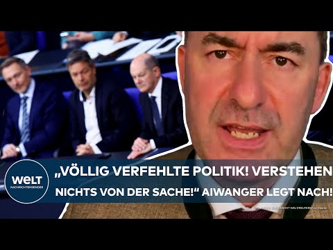 Video Thumbnail: AIWANGER LEGT NACH: "Völlig verfehlte Politik! Verstehen nichts von der Sache!" Heftige Ampel-Kritik