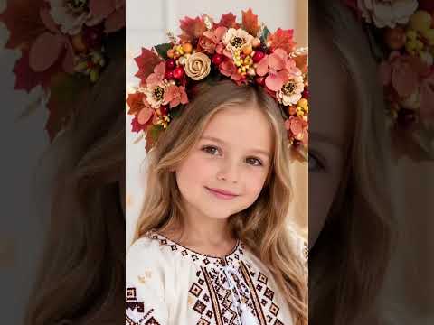Вышиванка для девочки Звезда молочно коричневая лен - фото 1 - id-p3222653318