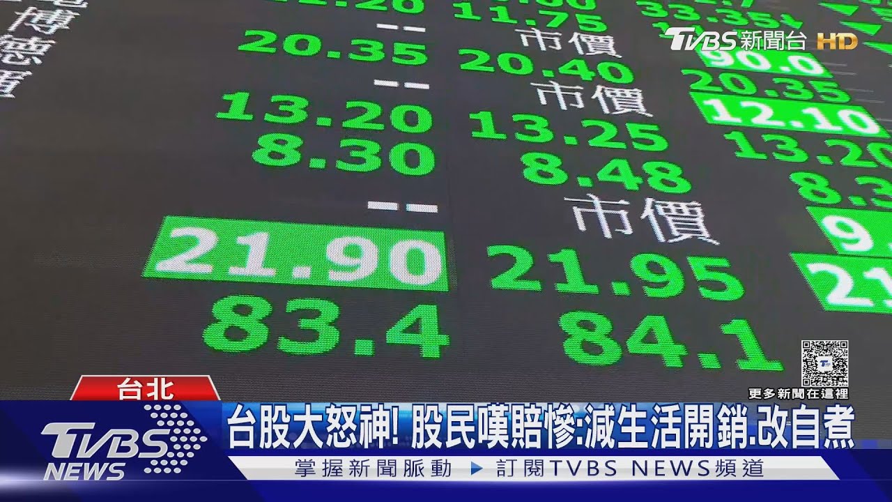 台股大怒神!股民嘆賠慘:減生活開銷、改自煮