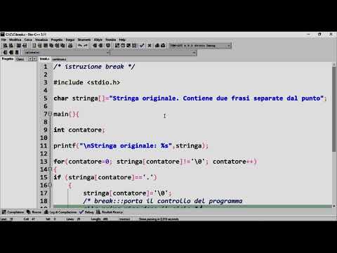 Linguaggio C - Le istruzioni break e continue