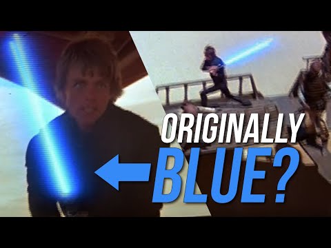 Was Luke's lightsaber originally BLUE in Return of the Jedi?