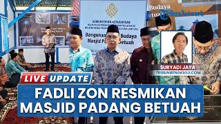 Menbud Resmikan Pemugaran Cagar Budaya Masjid Padang Betuah Bengkulu: Jejak Peradaban Islam
