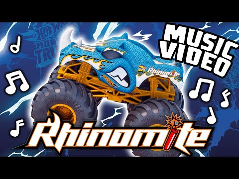 "BOOM! IT'S RHINOMITE!"💥🦏 | Official Hot Wheels Monster Truck Music Video 🎵