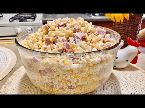 ENSALADA DE CODITO Y JAMÓN facil rápido.